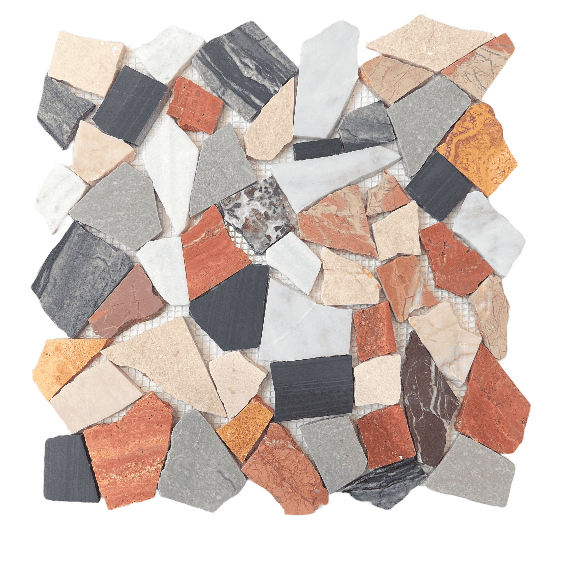 Crazy Marble Mix Honed Stone Tile Design for Australian Spaces